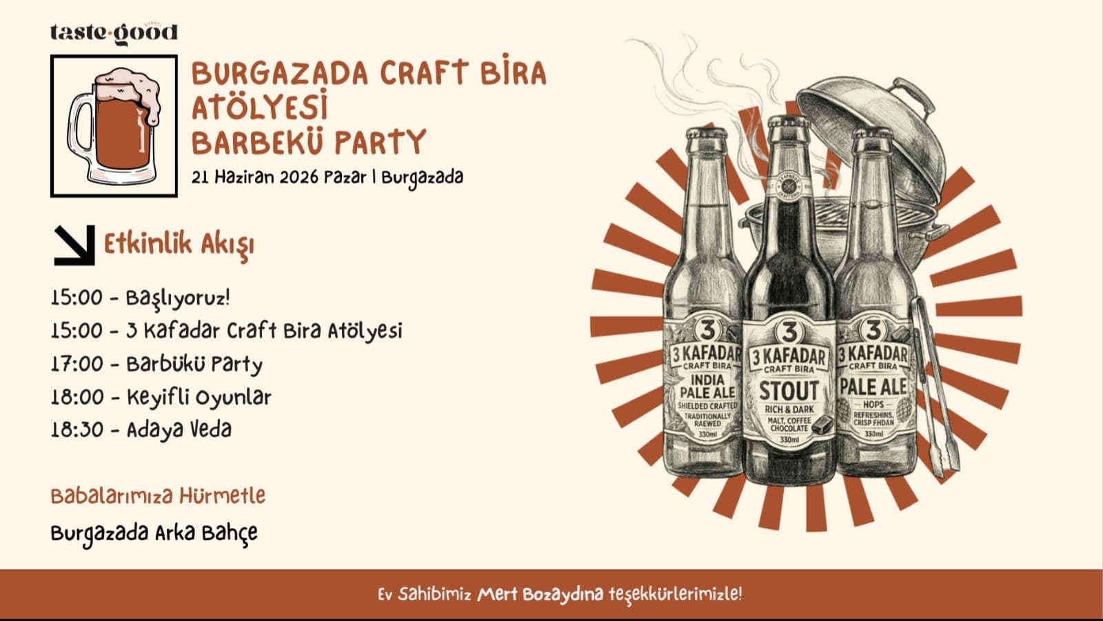 BURGAZADA CRAFT BİRA ATÖLYESİ & BARBEKÜ PARTİSİ - Büyükçam Mevkii Sk. No:16 Burgazada