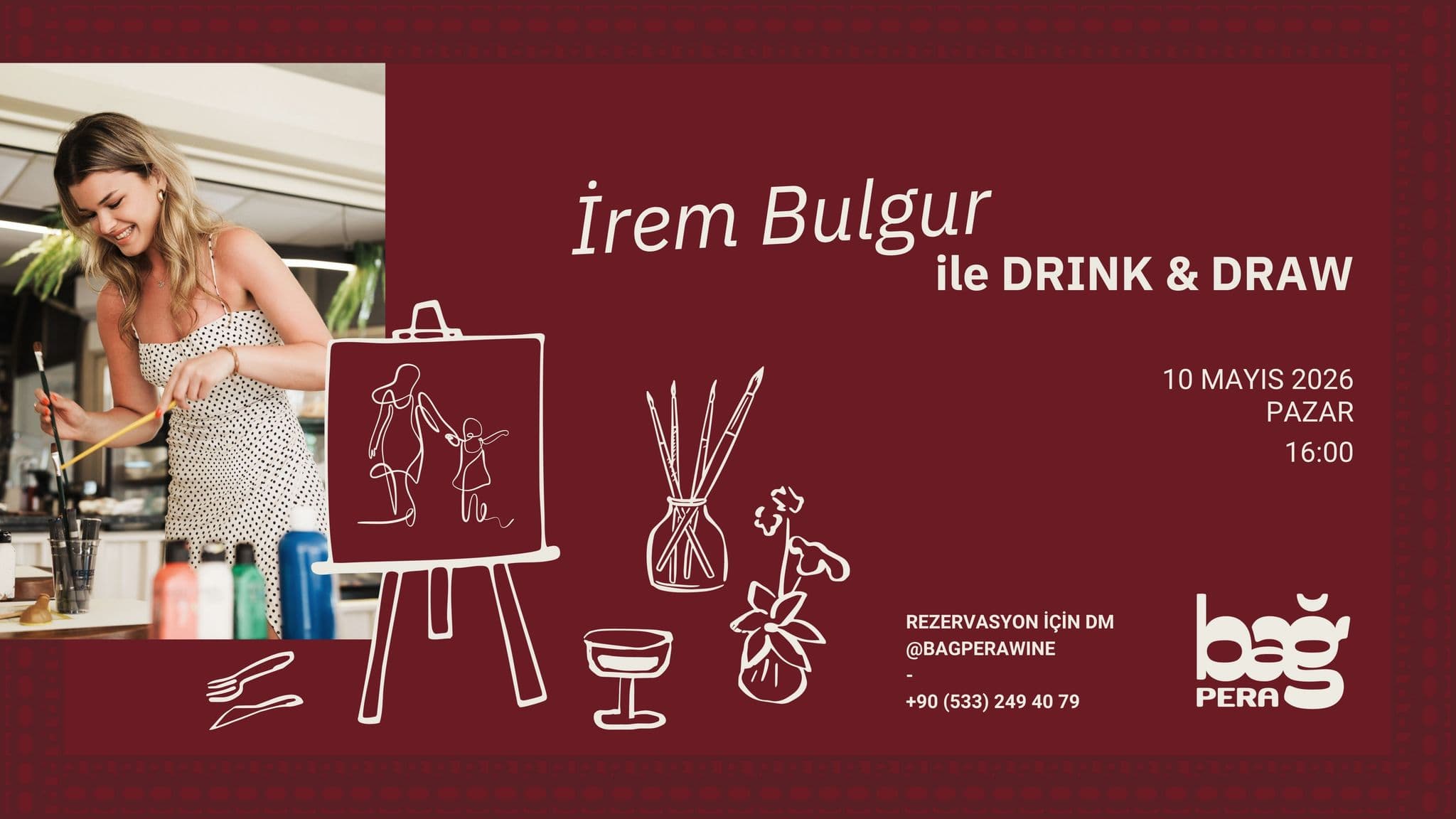 Mother’s Day Drink & Draw at Bağ Pera - Bağ Pera, Asmalı Mescit, İstiklal Caddesi, Beyoğlu/İstanbul, Türkiye