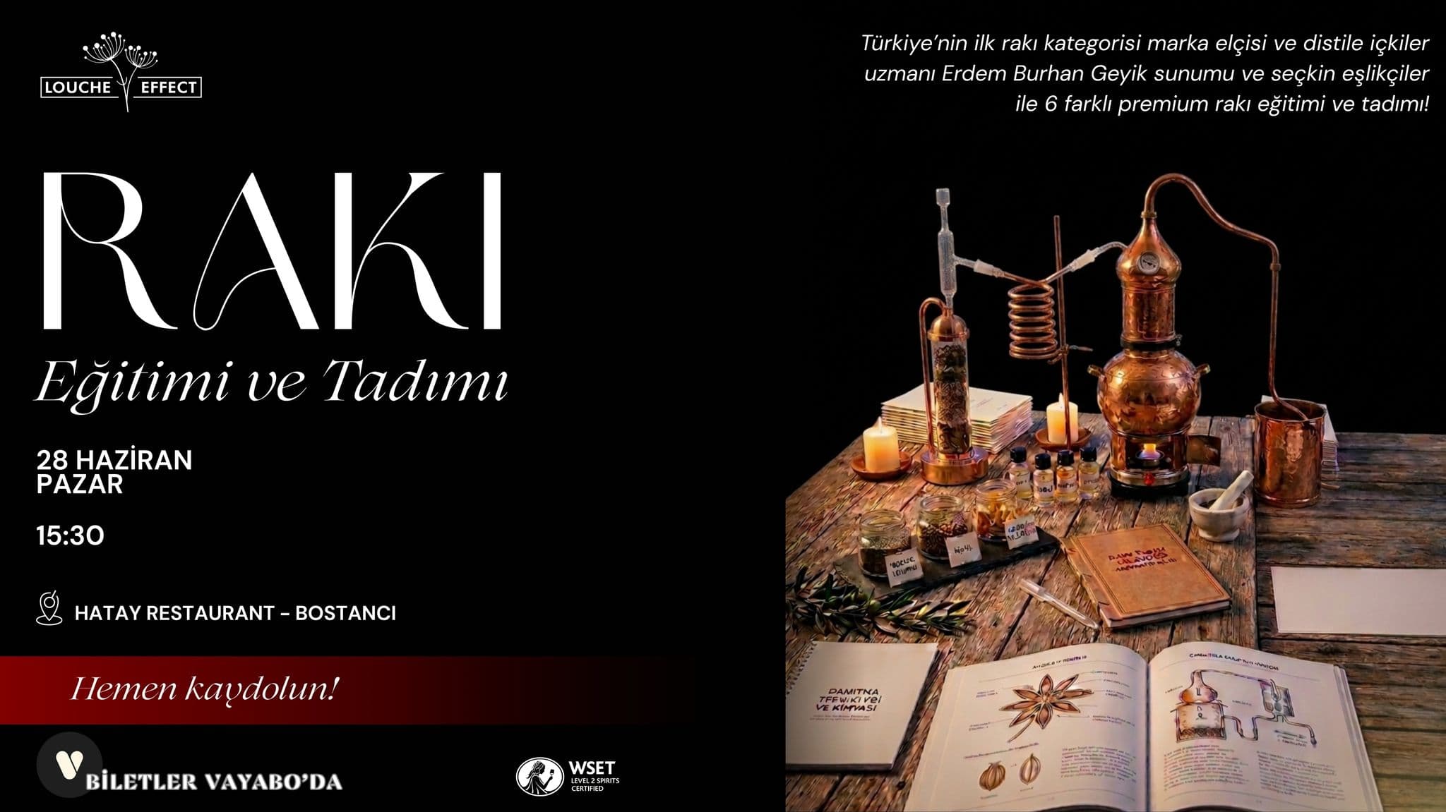 Distile Deneyimler: Rakı Eğitimi ve Tadımı - Hatay Restaurant, Bostancı, Bağdat Cad., 34744 Kadıköy/İstanbul, Türkiye