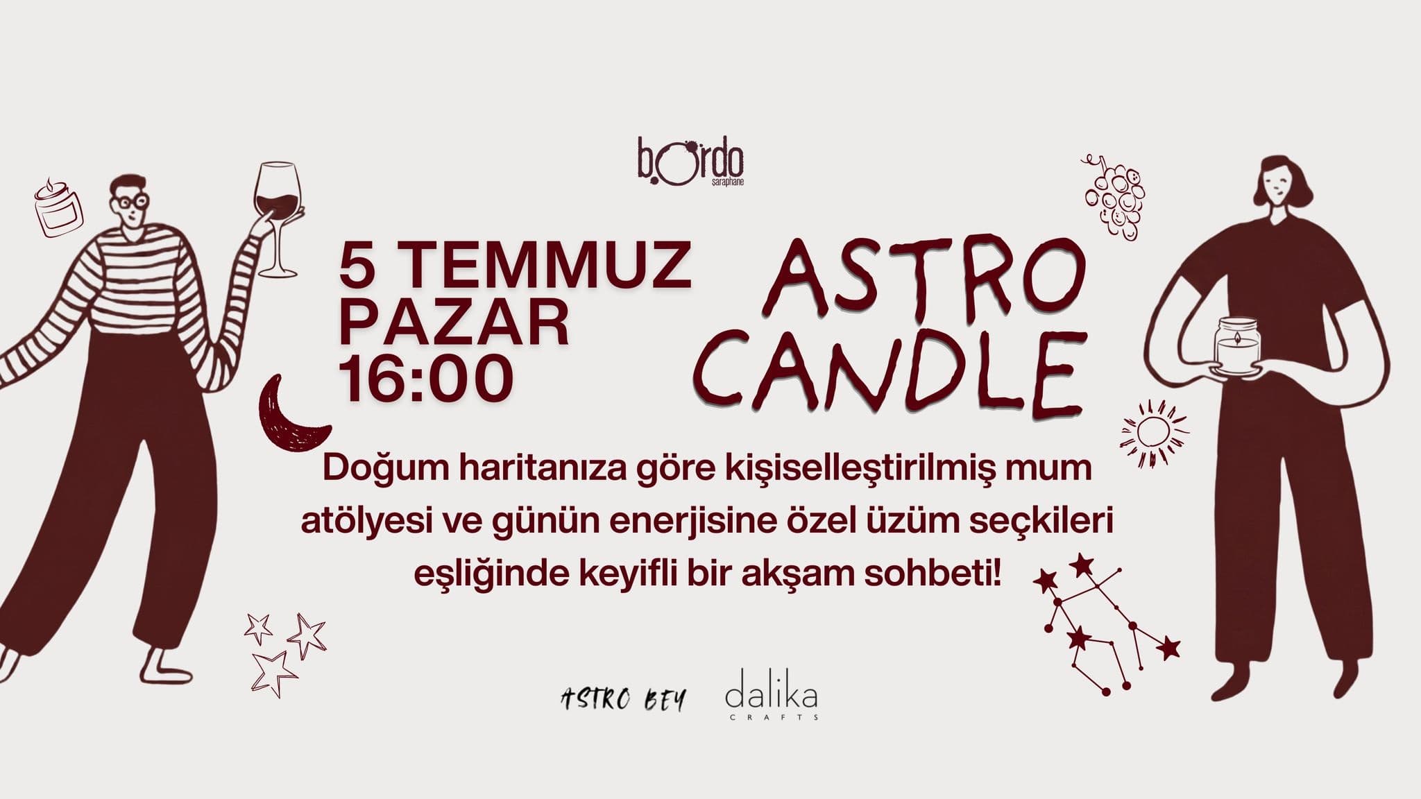 Astro Candle - Bordo Şaraphane, Osmanağa, Sakız Sk., Kadıköy/İstanbul, Türkiye