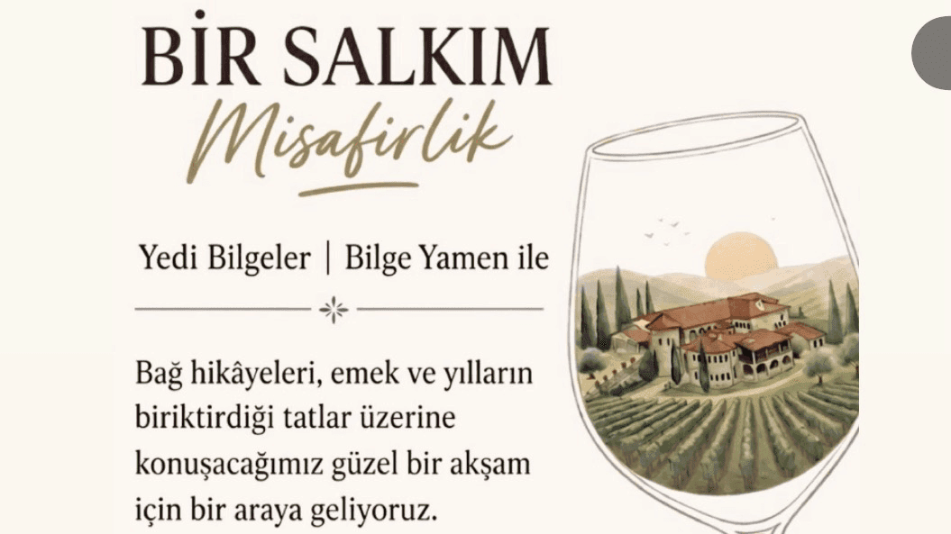 "Bir salkım Misafirlik"
Yedi Bilgeler -Bilge Yamen ile (Karas wine bar) - Canopy by Hilton Istanbul Taksim, Şehit Muhtar, Tarlabaşı Bulvarı, Beyoğlu/İstanbul, Türkiye
