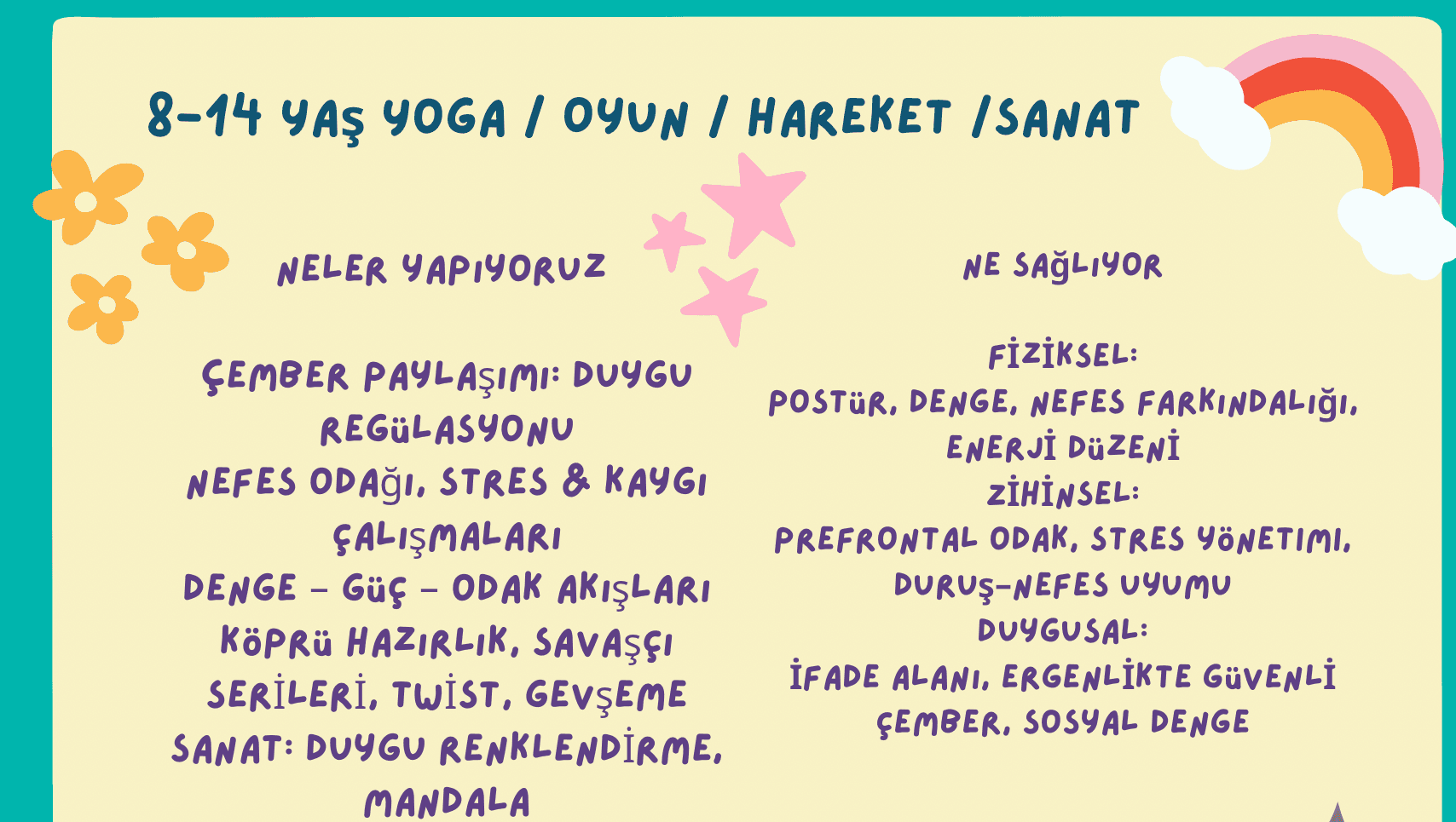 8-14 yaş çocuk yogası