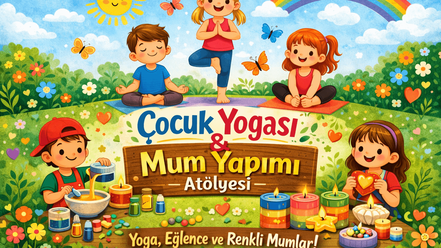 Çocuk Yogası ve Mum Yapımı