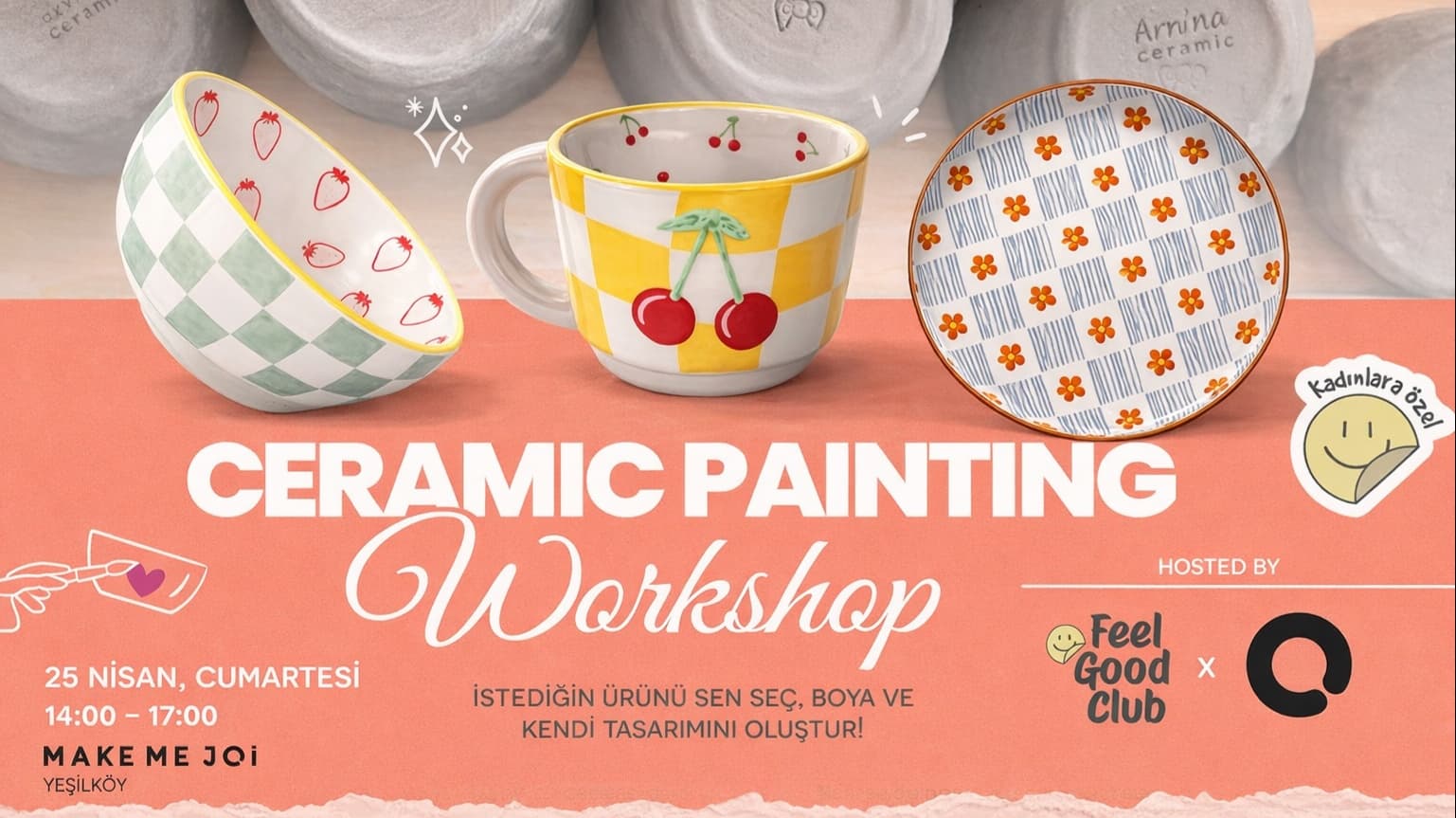 Ceramic Painting Workshop • Women Only - Yeşilköy, Yeşilyalı Sk. no 15, 34149 Bakırköy/İstanbul, Türkiye