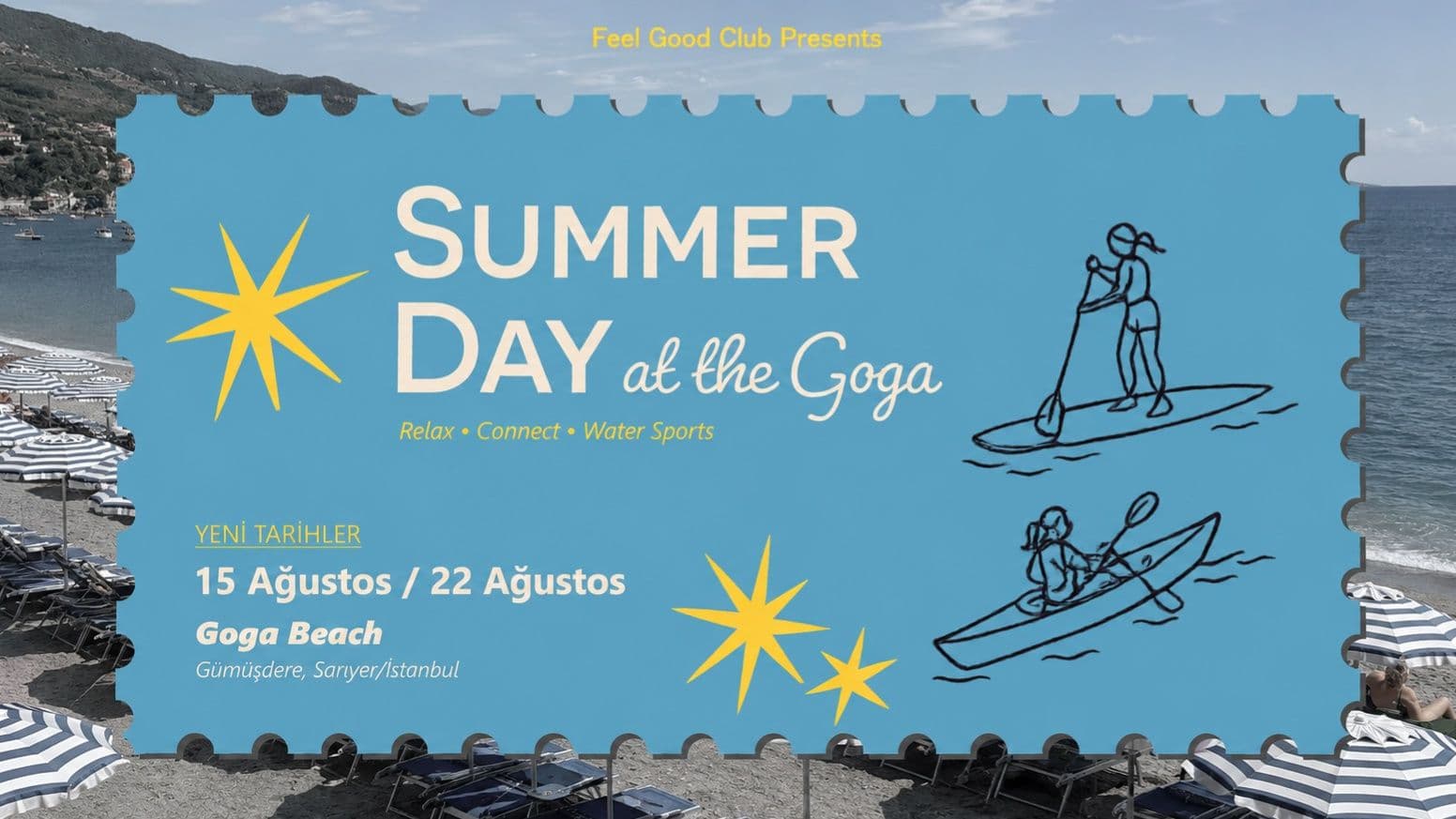 Summer Day | Plaj & Su Sporları Deneyimi - Goga Beach, Gümüşdere, Yaprak Sok, Sarıyer/İstanbul, Türkiye