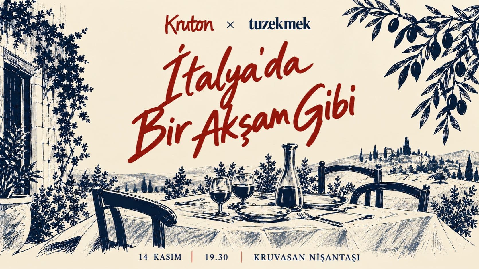 “İtalya’da Bir Akşam Gibi” - Kruvasan, Harbiye, Mim Kemal Öke Caddesi, Şişli/İstanbul, Türkiye