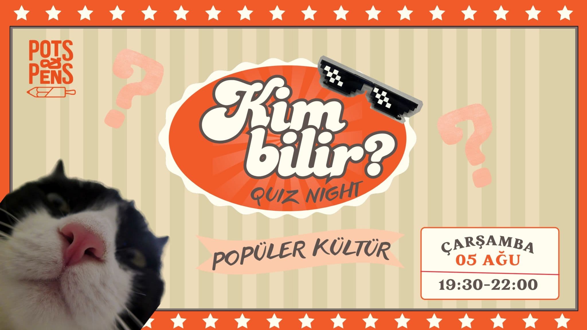Kim Bilir: Quiz Night - Popüler Kültür - Pots and Pens, Akatlar, Beşiktaş/İstanbul, Türkiye