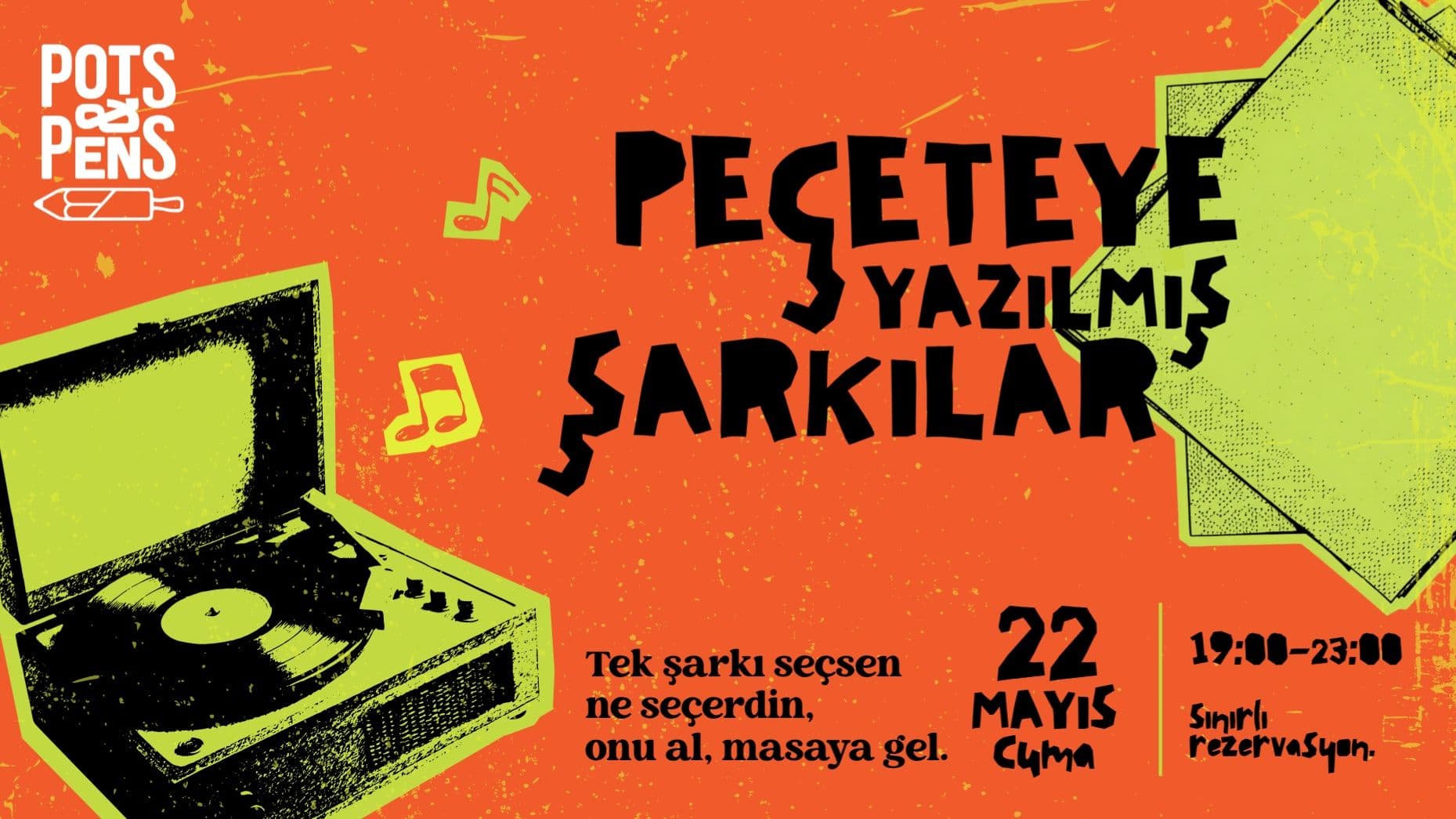 Peçeteye Yazılmış Şarkılar - Pots and Pens, Akatlar, Beşiktaş/İstanbul, Türkiye