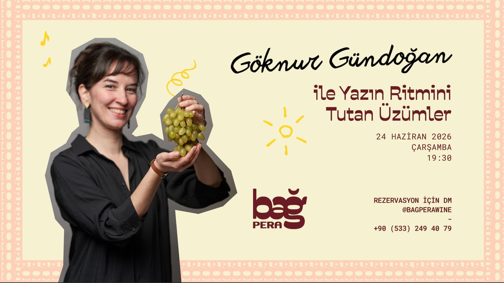 Göknur Gündoğan ile Yazın Ritmini Tutan Üzümler - Bağ Pera, Asmalı Mescit, İstiklal Caddesi, Beyoğlu/İstanbul, Türkiye