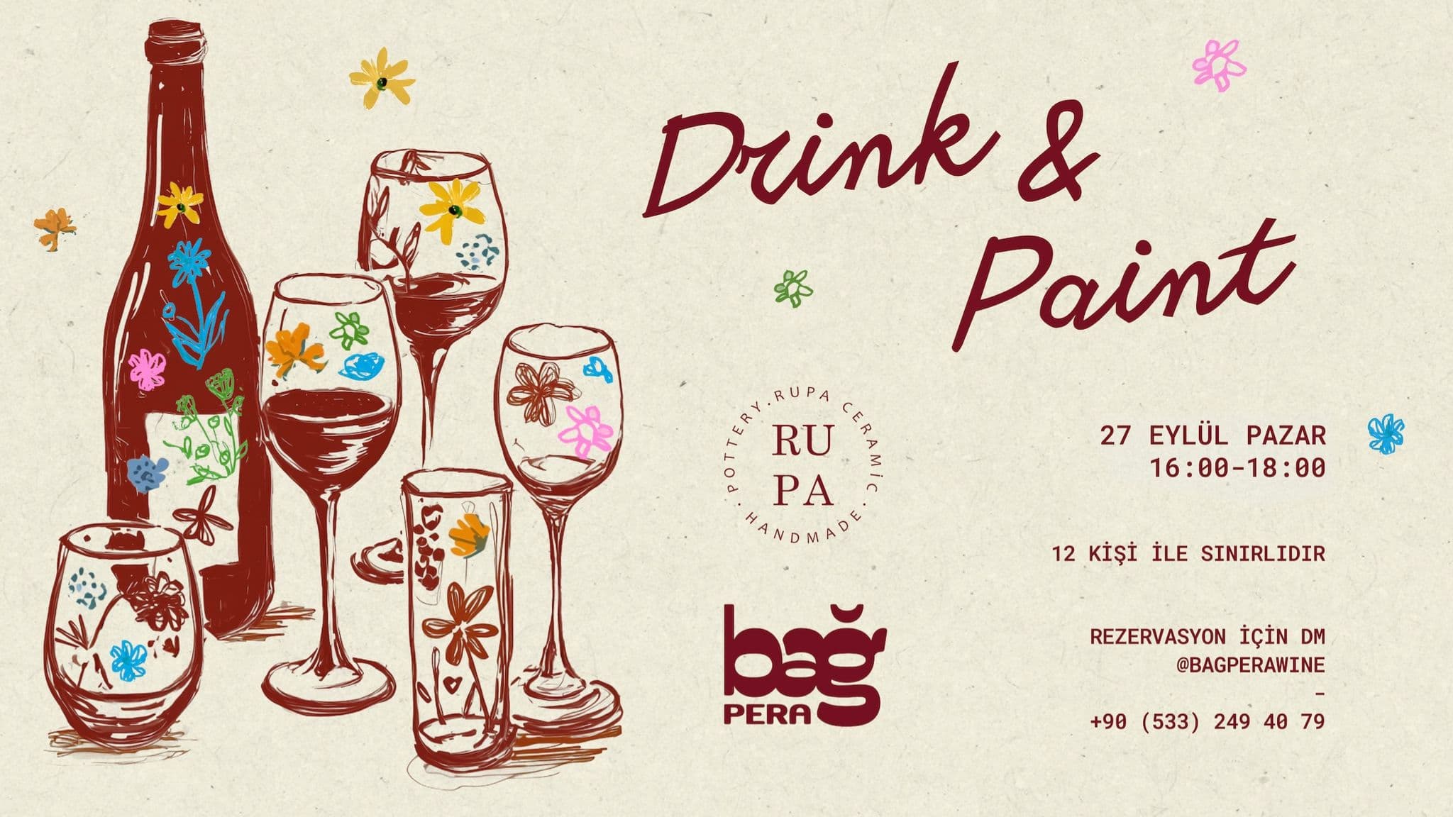 Drink & Paint 🍷🎨 - Bağ Pera, Asmalı Mescit, İstiklal Caddesi, Beyoğlu/İstanbul, Türkiye