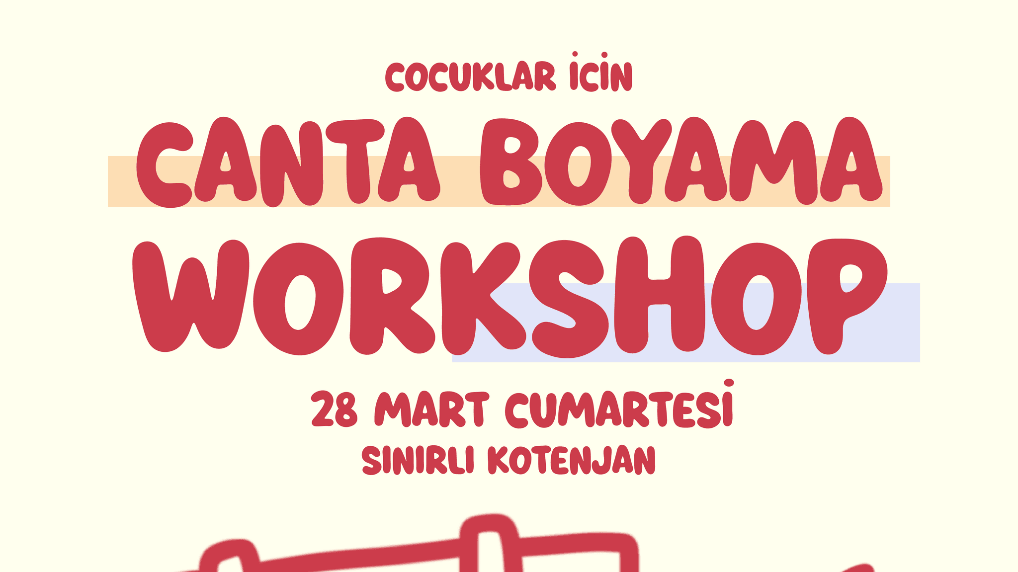 Çocuklar için ÇANTA BOYAMA WORKSHOP