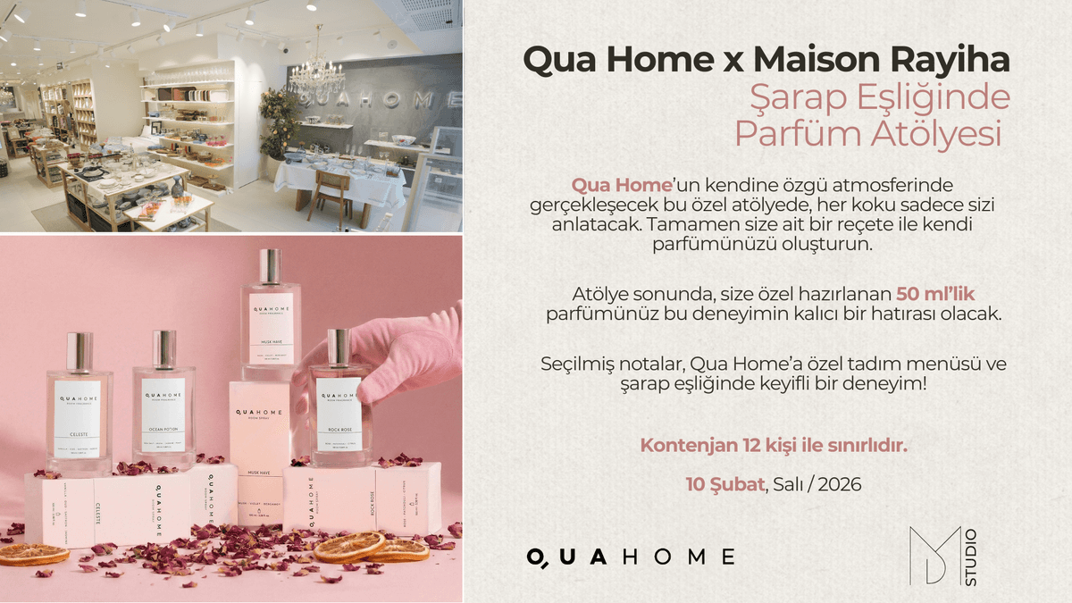 Parfüm Yapımı & Dekorasyon üzerine tadım eşliğinde bir Dünya Qua Home Suadiye - Suadiye, Kadıköy/İstanbul, Türkiye