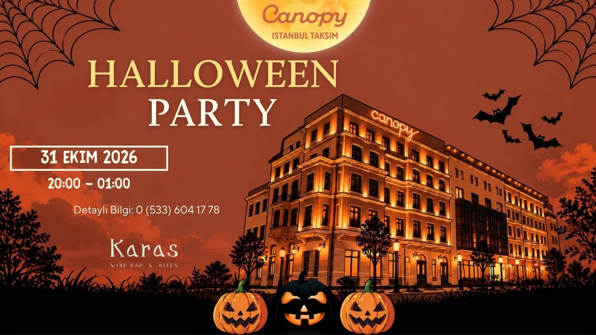 Karas Halloween Party - 200 Yıllık Tarihi Binada Cadılar Bayramı - Şehit Muhtar, Beyoğlu/İstanbul, Türkiye