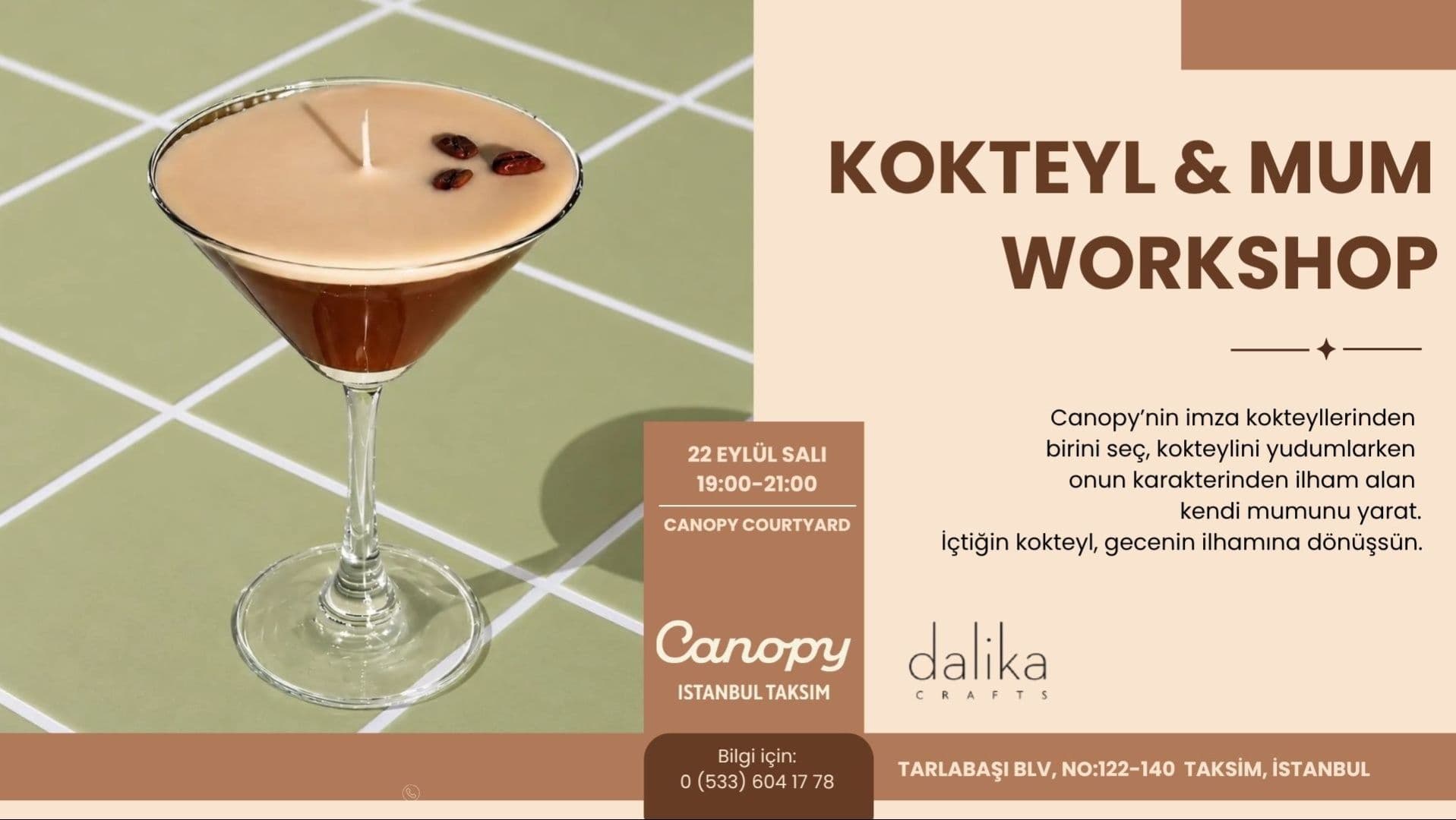 Kokteyl & Mum Workshop - Şehit Muhtar, Tarlabaşı Bulvarı 122-140, Beyoğlu/İstanbul, Türkiye